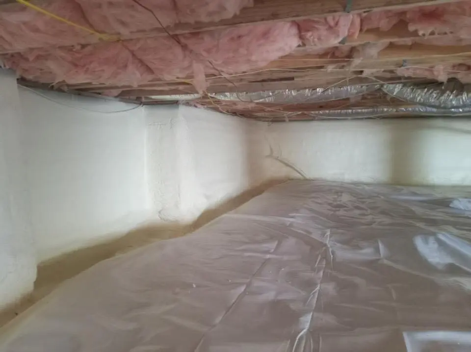 Crawl space encapsulation with closed-cell spray foam for Spray Foam Roofing in Pryor Creek